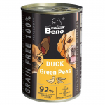 Konservai &scaron;unims Super Beno Grain Free (antiena ir žirniai), 415 g