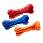 Žaislas &scaron;uniui - Guminis kvepiantis kaulas dantų priežiūrai, 18,5 cm, Dent-a-Chew Ribbed Bone Extra-Large