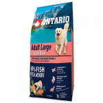 Ontario Adult Large Fish and Rice, 12 kg, pa&scaron;aras didelių veislių &scaron;unims su žuvimi ir ryžiais