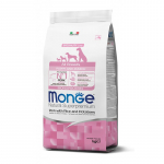 Monge spec. line monoprotein puppy sausas pa&scaron;aras visų veislių jauniems &scaron;uniukams su kiauliena, ryžiais ir bulvėmis 12kg