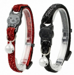 Antkaklis katei blizgantis su varpeliu, 22-30cm / 10mm