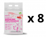 8 VNT. - Kraikas katėms TOFU BeloCat, bra&scaron;kių su pienu kvapo, 6 l (2,5 kg), 2 mm granulės