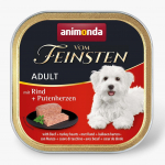 Animonda Vom Feinsten Adult with Beef and Turkey Hearts &ndash; konservai suaugusiems &scaron;unims su jautiena ir kalakutų &scaron;irdimis, 150 g