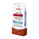 Monge spec. line monoprotein mini adult sausas pa&scaron;aras mažų veislių suaugusiems &scaron;unims su ėriena, ryžiais, bulvėmis 7,5kg