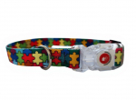 Antkaklis &scaron;unims su &scaron;viečiančia sagtimi PUZZLE, 20 mm, 20-35 cm, LED, Matteo