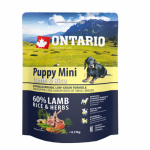 Ontario Puppy Mini Lamb and Rice, 0,75 kg, pa&scaron;aras jauniems mažų veislių &scaron;unims su ėriena ir ryžiais