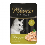 Miamor Feine Filets konservai katėms, vi&scaron;tiena pauk&scaron;tienos drebučiuose, 100 g