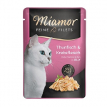 Miamor Feine Filets konservai katėms, tunas su krabais drebučiuose, 100 g