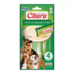Churu kreminis skanėstas &scaron;unims su vi&scaron;tiena ir daržovėmis, 4 vnt.