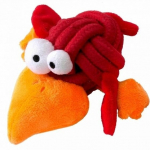 Žaislas &scaron;uniui - Coockoo Bobble - linksmas raudonas pauk&scaron;tis, 8.5 cm