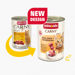 Animonda Carny Adult Beef + Chicken + Duck Heart &ndash; konservai katėms su &scaron;viežia jautiena, vi&scaron;tiena ir ančių &scaron;irdelėmis, 400 g