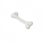 Žaislas &scaron;uniui - Ebi guminis kaulas baltos spalvos, kvepiantis vanile