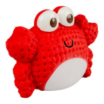 Žaislas &scaron;uniui - I&scaron;dykėlis krabas, lateksas, 12x5x8,5 cm