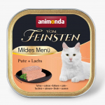 Animonda Vom Feinsten Adult Pate Mild Menu with Turkey and Salmon &ndash; konservai katėms &Scaron;velnusis meniu su kalakutiena ir la&scaron;i&scaron;a, 100 g