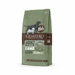 QUATTRO 12kg begrūdis su ėriena visų veislių suaugusių &scaron;unų pa&scaron;aras monoproteinas