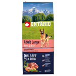 Ontario Adult Large Beef and Rice, 12 kg, pa&scaron;aras didelių veislių &scaron;unims su jautiena ir ryžiais
