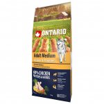 Ontario Adult Medium Chicken and Potatoes, 12 kg, pa&scaron;aras vidutinių veislių &scaron;unims su vi&scaron;tiena ir bulvėmis