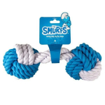 Žaislas &scaron;uniui - Svarmuo i&scaron; virvės, 30 cm, Smurfas