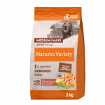Nature's Variety No Grain Med/Maxi Adult sausas maistas vidutinių ir didelių veislių &scaron;unims su la&scaron;i&scaron;a, 3 kg