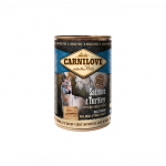 Carnilove Wild Meat Salmon-Turkey begrūdis, drėgnas maistas &scaron;unims, 400 g
