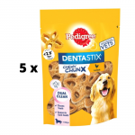 &Scaron;unų skanėstai PEDIGREE Dentastix Chewy Chunk Maxi, vi&scaron;tienos skonio, 68 g x 5 vnt. pakuotė