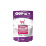 Gemon Wet Cat Pouches drėgnas maistas kačiukams su vi&scaron;tiena, 100 g