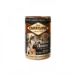 Carnilove Wild Meat Venison-Reindeer begrūdis, drėgnas maistas &scaron;unims, 400 g