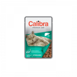 Calibra Pouch Premium Cat Sterilised Liver drėgnas maistas sterilizuotoms katėms, 100 g