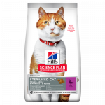 Hill's Science Plan Sterilised Cat Adult Duck sausas maistas sterilizuotoms katėms, 10 kg