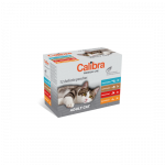 Calibra Pouch Premium Cat Multipack drėgnas maistas katėms, 12 x 100 g