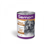 Gemon Wet Dog Chunks Adult Medium drėgnas maistas &scaron;unims su vi&scaron;tiena ir ryžiais, 415 g
