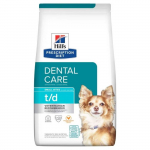 Hill's Prescription Diet Dental Care t/d Mini maistas mažų veislių &scaron;unims mažinantis dantų apna&scaron;as, dėmes ir dantų akmenis, 3 kg