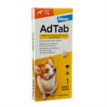 Elanco AdTab kramtomosios tabletės nuo erkių ir blusų 5,5-11 kg svorio &scaron;unims, 225 mg, N1