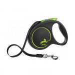 Inercinis pavadėlis &scaron;unims &ndash; Trixie Flexi Black Design, juostinis pavadėlis, S, 5 m, (15 kg)