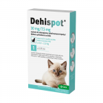 Dehispot 30 mg/7,5 mg 0,35 ml užla&scaron;inamasis tirpalas mažoms katėms, nuo kirmėlių, 1 vnt.