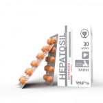VetaPro Hepatosil Advanced 250 mg papildai &scaron;unims ir katėms, kepenų funkcijai palaikyti, N30