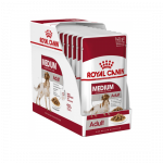 Royal Canin Medium Adult drėgnas maistas vidutinių veislių &scaron;unims, 140g