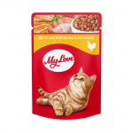 MY LOVE visavertis konservuotas ėdalas suaugusioms katėms su vi&scaron;tiena &scaron;velniame padaže, 85 g