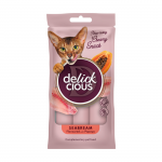 Delickcious kreminiai skanėstai katėms su jūros kar&scaron;iu ir papaja, 4x15 g