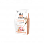 Brit Care Cat GF Sensitive Healthy Digestion-Delicate Taste sausas maistas katėms su jautriu vir&scaron;kinimu, 0,4 kg