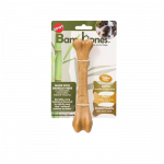 GimDog Bam-Bones vi&scaron;tienos skonio bambukinis kaulas 14,6 cm