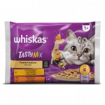 Whiskas Tasty Mix drėgnas maistas katėms, mėsos su daržovėmis rinkinys, 4 x 85 g