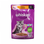 Whiskas drėgnas maistas kačiukams su pauk&scaron;tiena, 85 g