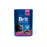 Brit Premium Chicken-Turkey drėgnas maistas katėms, 100 g