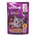 Whiskas Tasty Mix drėgnas maistas suaugusioms katėms su la&scaron;i&scaron;a ir morkomis, 85 g