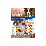 8in1 Flavours M/L trigubo skonio žiedai skanėstai &scaron;unims, 120 g