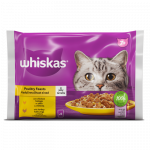 Whiskas drėgnas maistas vyresnio amžiaus katėms, su pauk&scaron;tiena,4 x 85 g