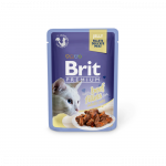Brit Premium Delicate Fillets in Jelly Beef drėgnas maistas katėms, 85 g