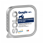 DRN Solo Quaglia monoproteininis drėgnas maistas &scaron;unims ir katėms su putpele, 100 g