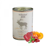 Dr. Clauder's Barf Wildbret mėsos ir daržovių konservai &scaron;unims su elniena, 400 g
